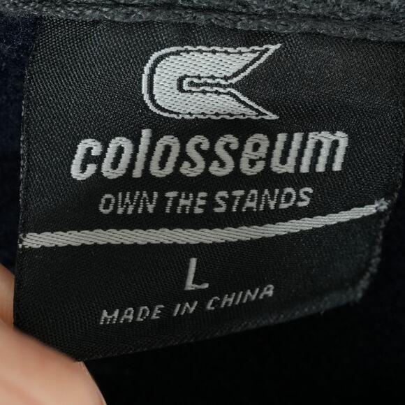 Michigan Wolverines Hoodie Mens L Gray Navy Quarter Zip Pullover NCAA Colosseum - Picture 5 of 7